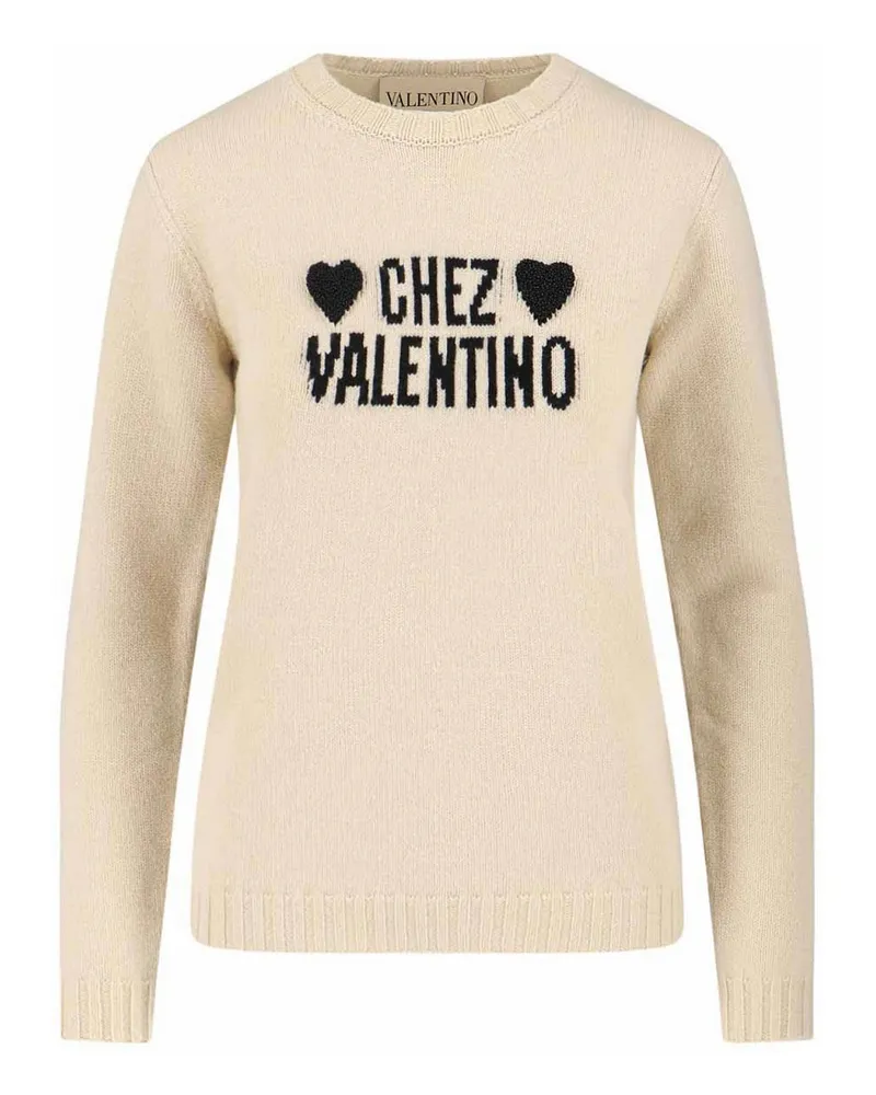 Valentino Garavani Rundhalspullover - Weiß Weiß