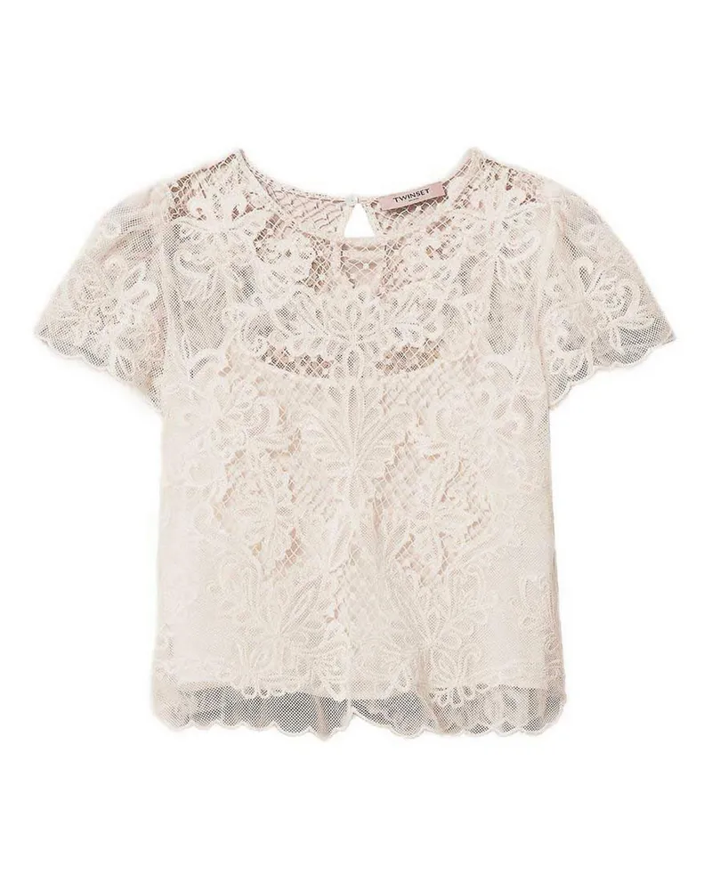 Twin-Set Bluse - Weiß Weiß