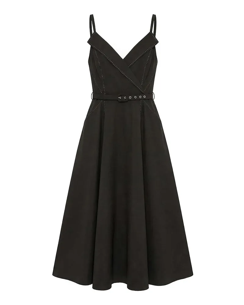 NISSA Knielanges Kleid - Schwarz Schwarz