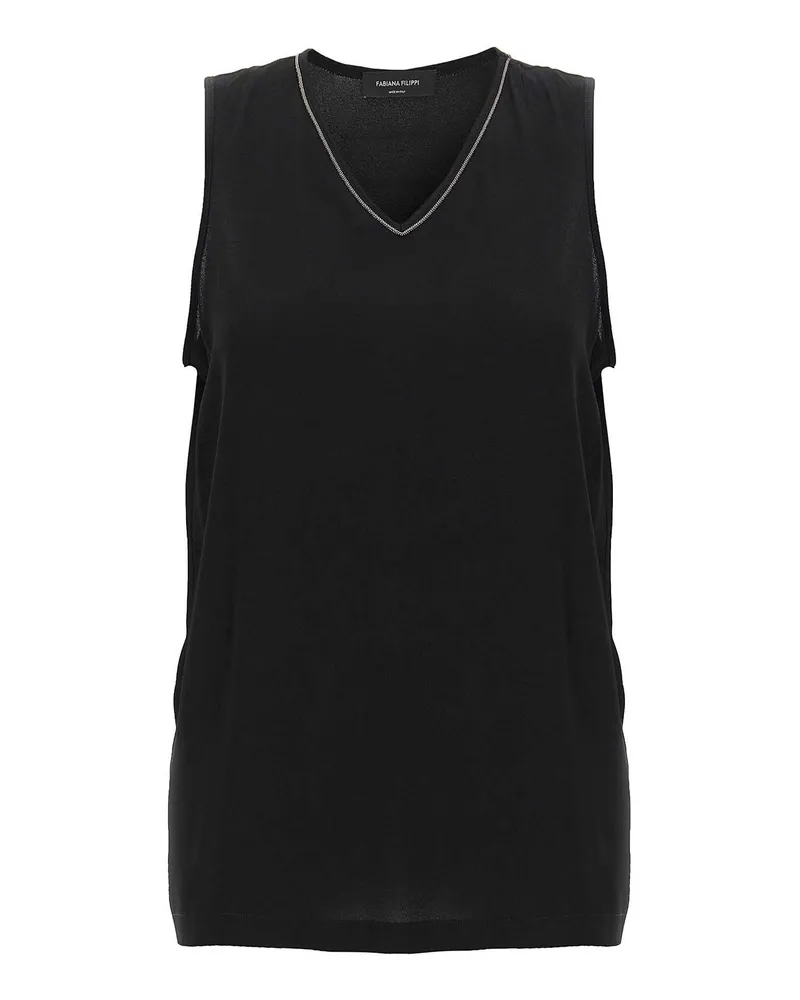 Fabiana Filippi Top - Schwarz Schwarz