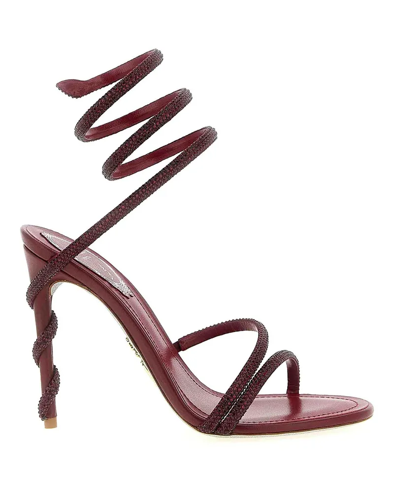 René Caovilla Sandalen - Dunkelrot Dunkelrot