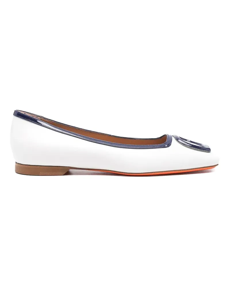 Santoni Ballerinas - Weiß Weiß