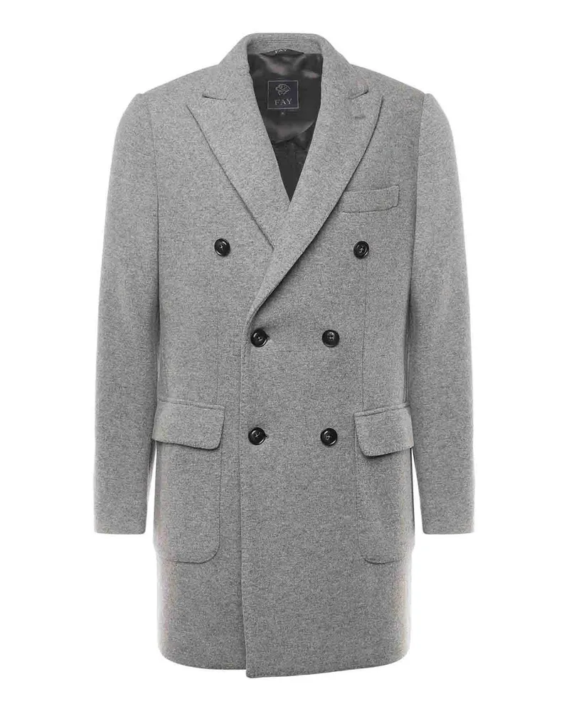Fay Knielanger Mantel - Grau Grau