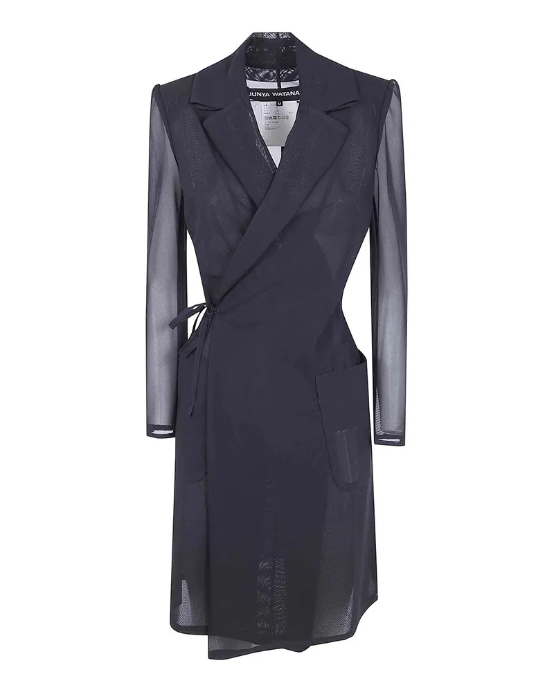 Junya Watanabe Langer Mantel - Schwarz Schwarz