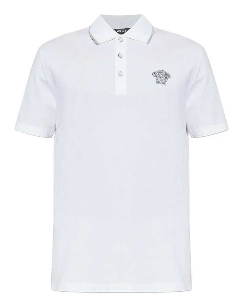 Versace Rundhalspullover - Weiß Weiß