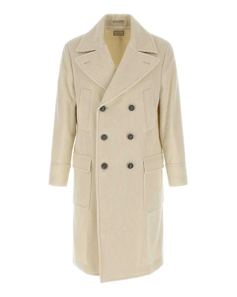 Brunello Cucinelli Kurzer Mantel - Weiß Weiß