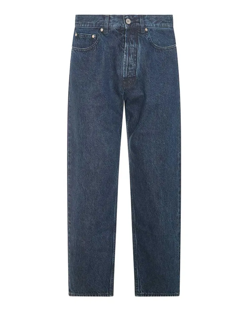 Palm Angels Straight Leg Jeans - Blau Blau