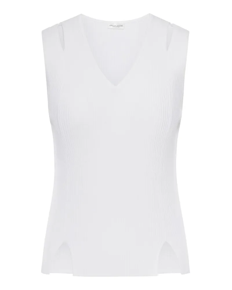 Roberto Collina Top - Weiß Weiß