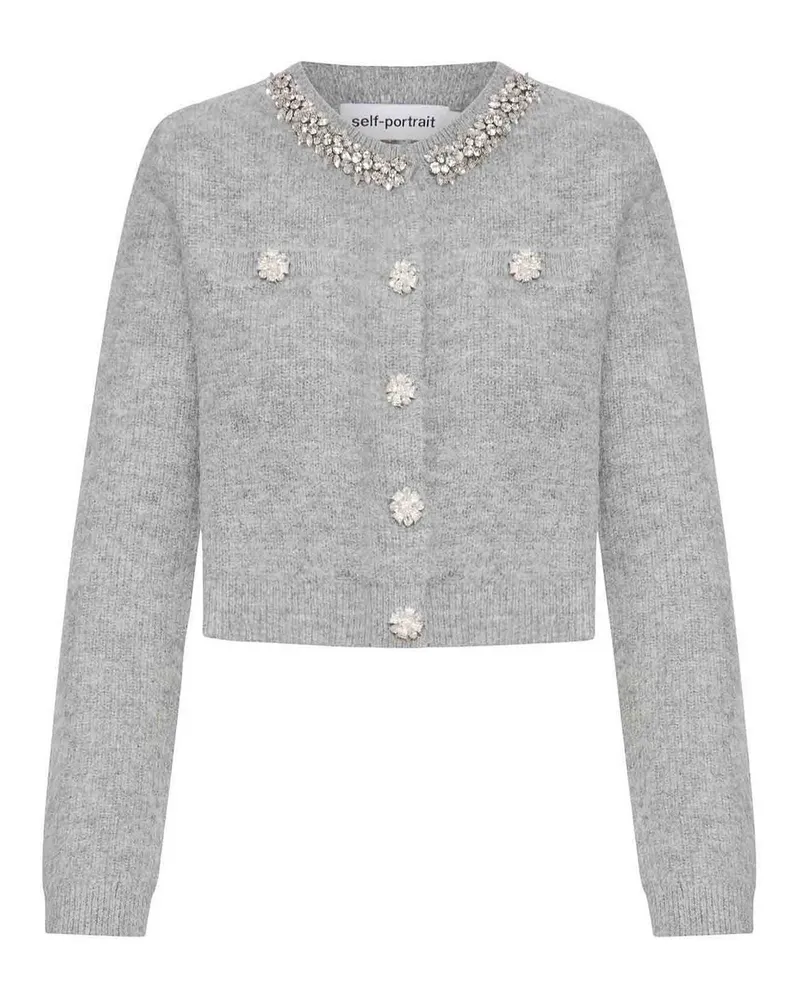 Self-Portrait Cardigan - Grau Grau