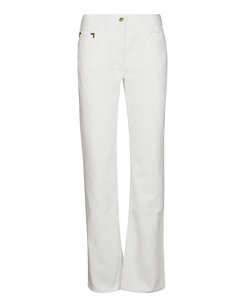 Palm Angels Straight Leg Jeans - Weiß Weiß