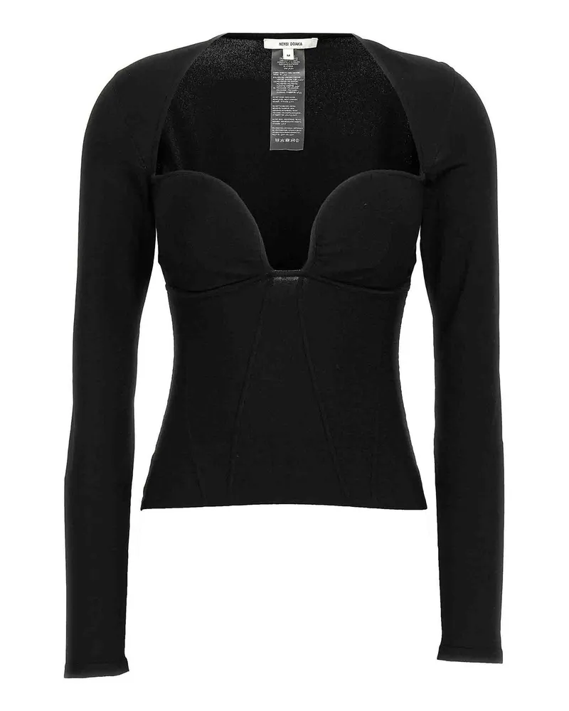 Nensi Dojaka Top - Schwarz Schwarz