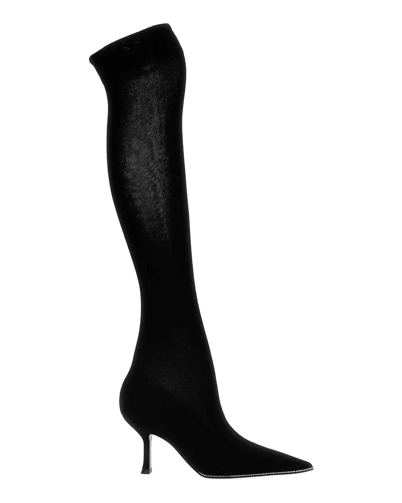 René Caovilla Stiefel - Schwarz Schwarz