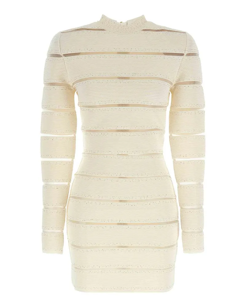 Balmain Knielanges Kleid - Weiß Weiß