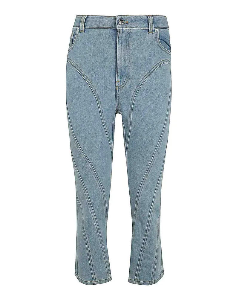Thierry Mugler Straight Leg Jeans - Blau Blau