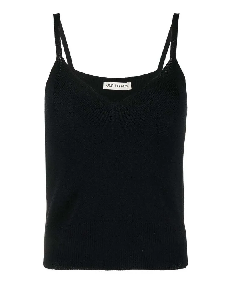 Our Legacy Top - Schwarz Schwarz