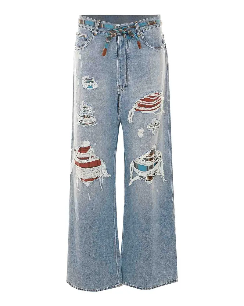 Amiri Straight Leg Jeans - Blau Blau