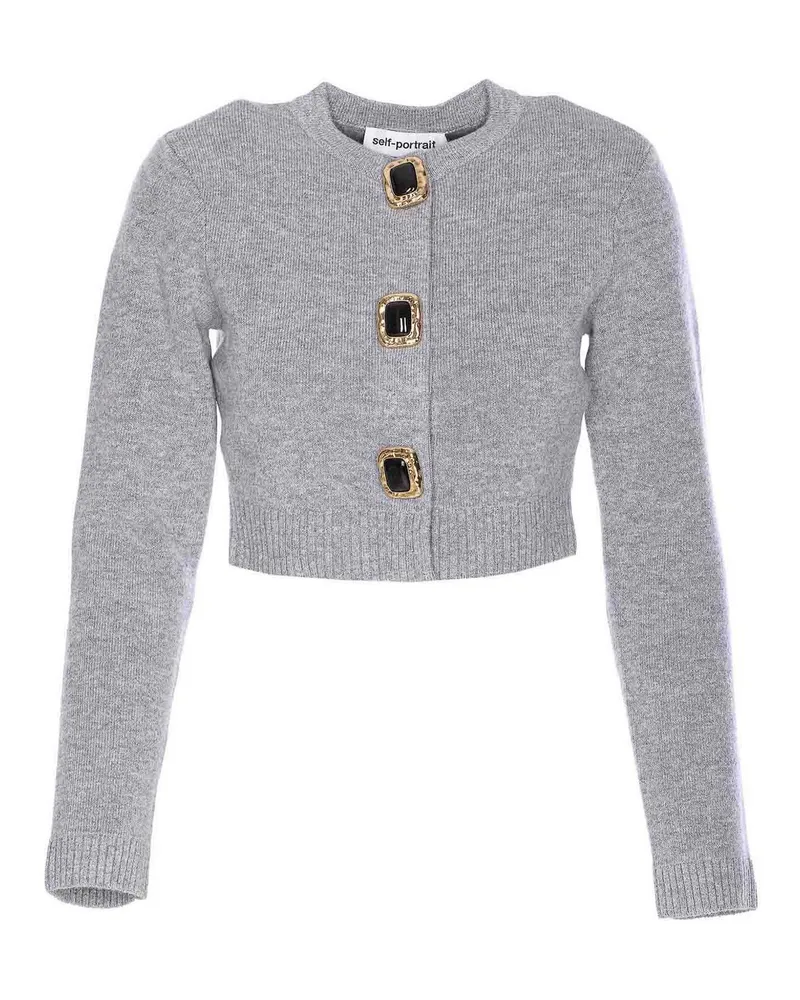 Self-Portrait Cardigan - Grau Grau