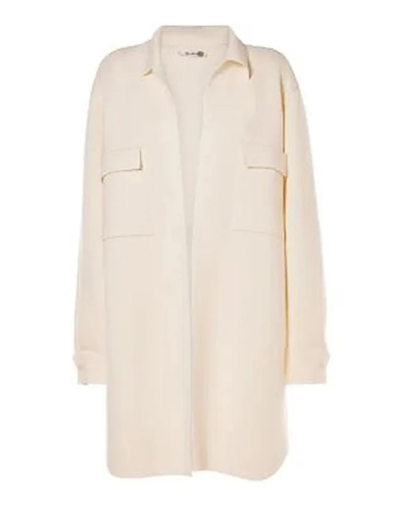 Max Mara Rundhalspullover - Weiß Weiß