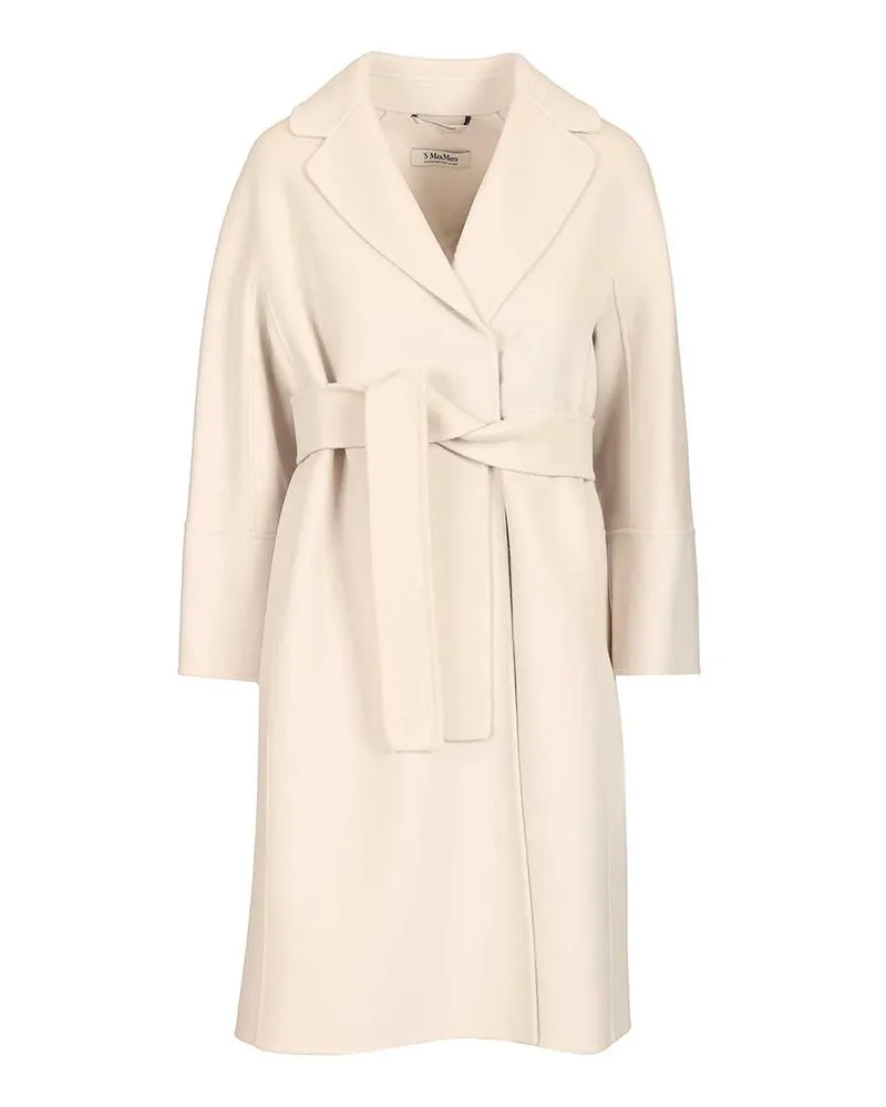 Max Mara Kurzer Mantel - Weiß Weiß