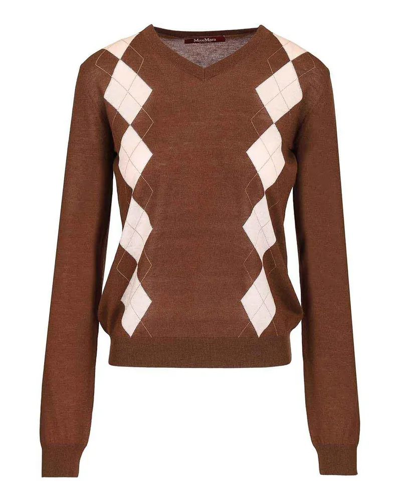 Max Mara Rundhalspullover - Bunt Bunt