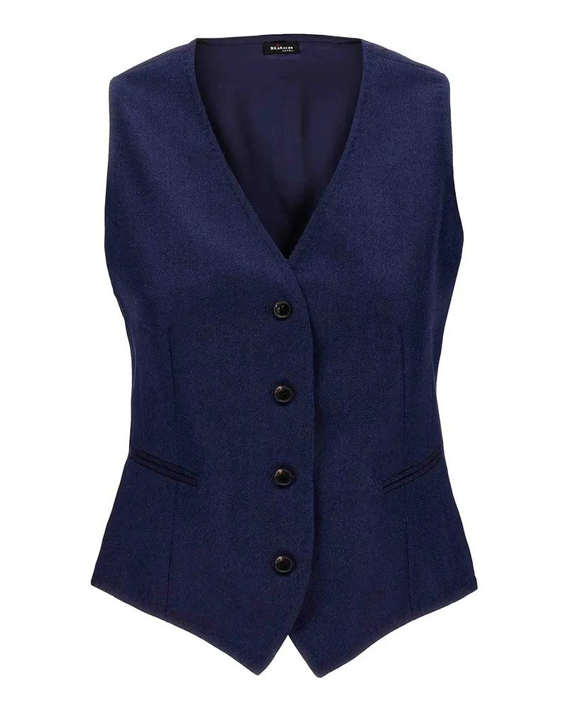 Kiton Weste - Blau Blau