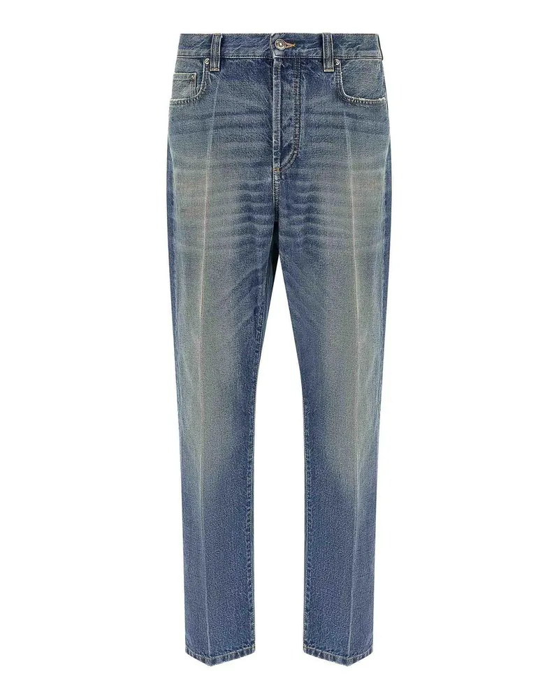 Versace Straight Leg Jeans - Blau Blau