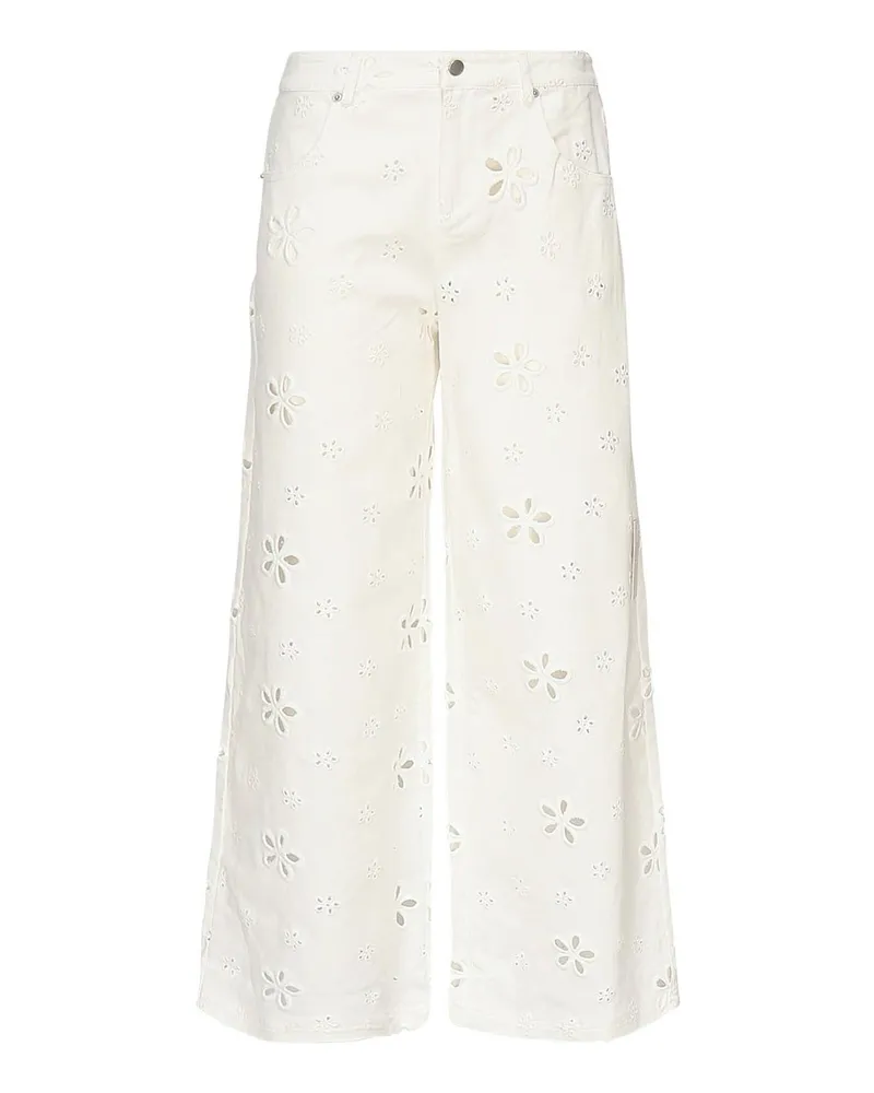 For Love and Lemons Straight Leg Jeans - Weiß Weiß