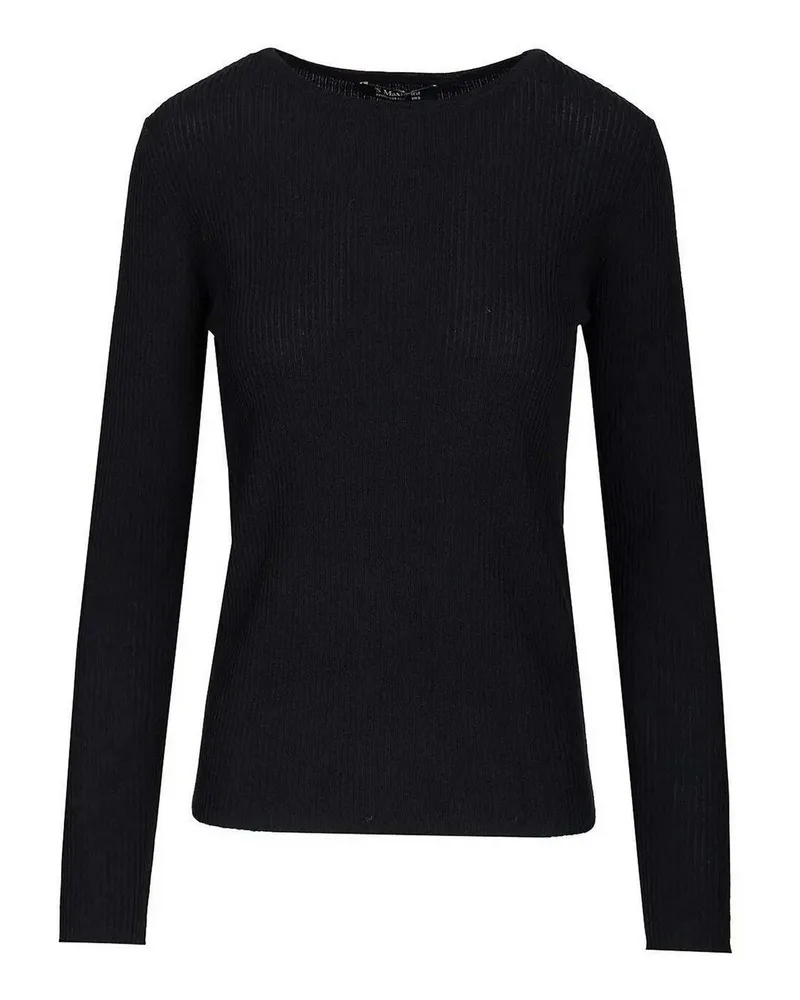 Max Mara Rundhalspullover - Blau Blau