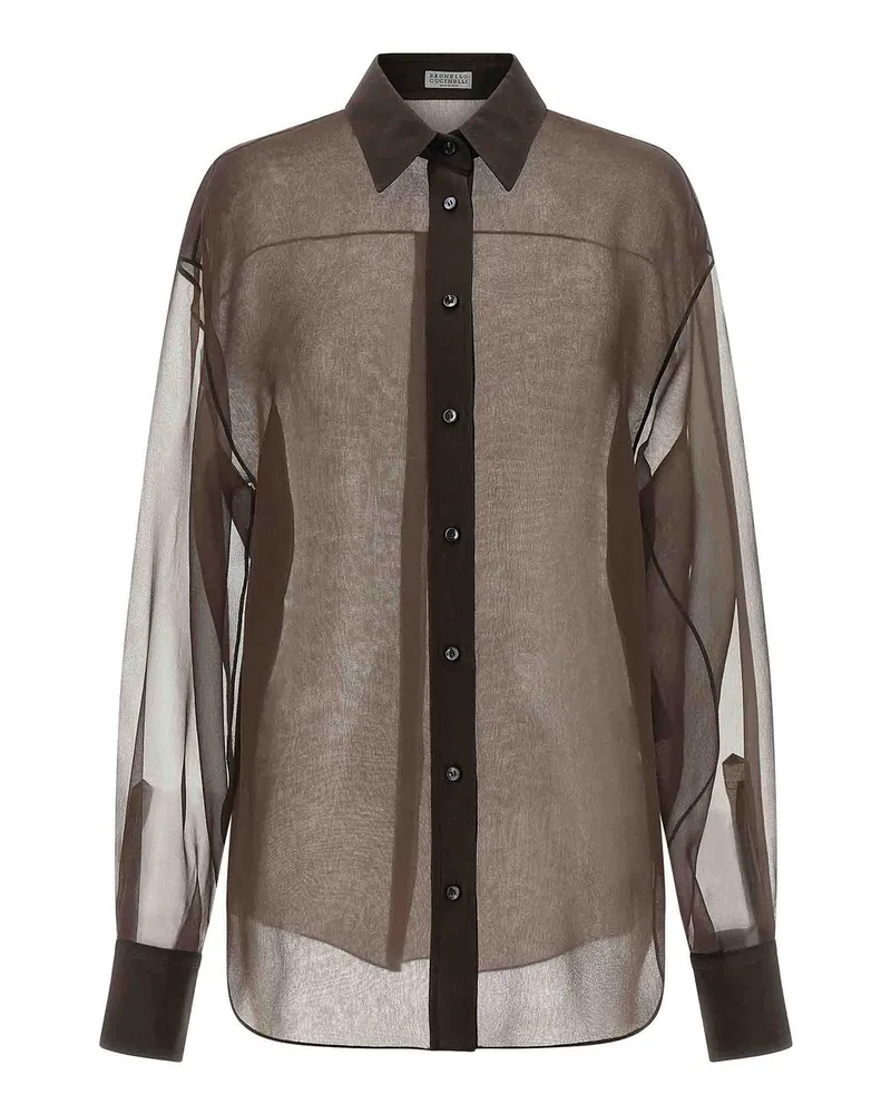 Brunello Cucinelli Hemd - Braun Braun