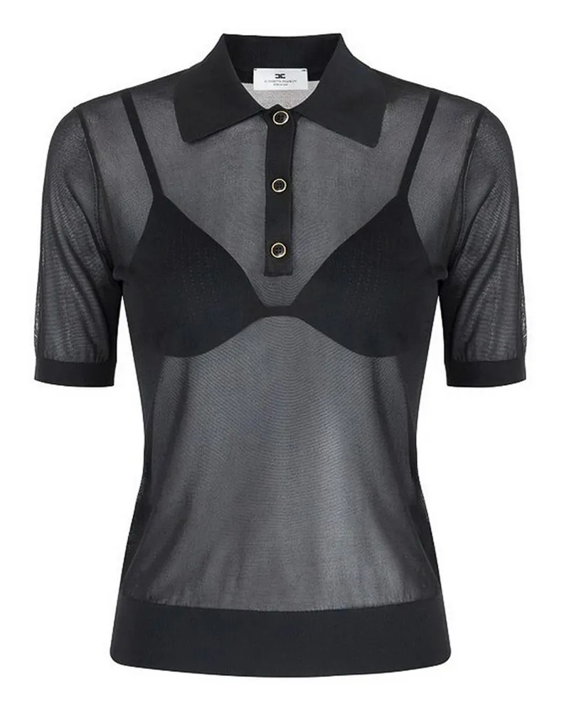 Elisabetta Franchi Poloshirt - Schwarz Schwarz