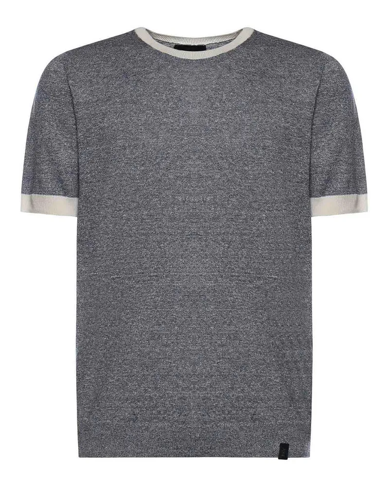 Fay T-Shirt - Blau Blau