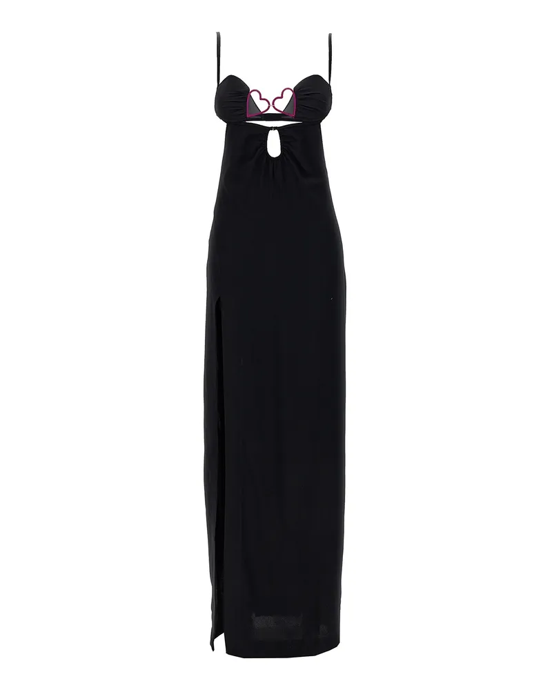 Nensi Dojaka Knielanges Kleid - Schwarz Schwarz