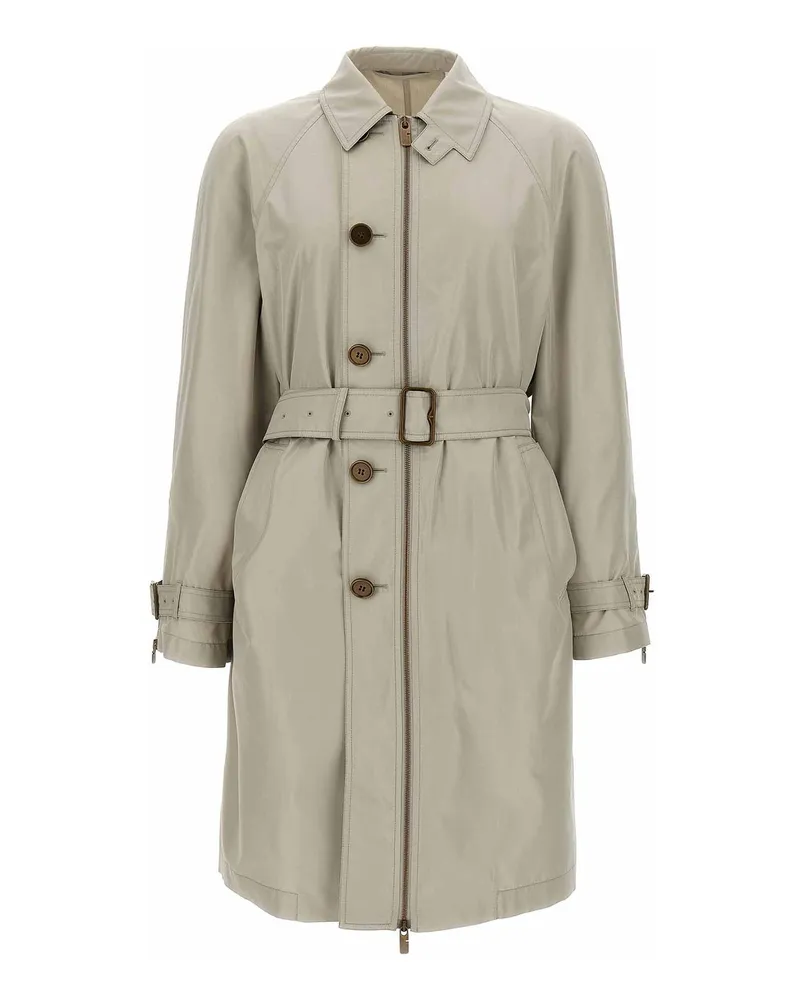 Burberry Kurzer Mantel - Grau Grau
