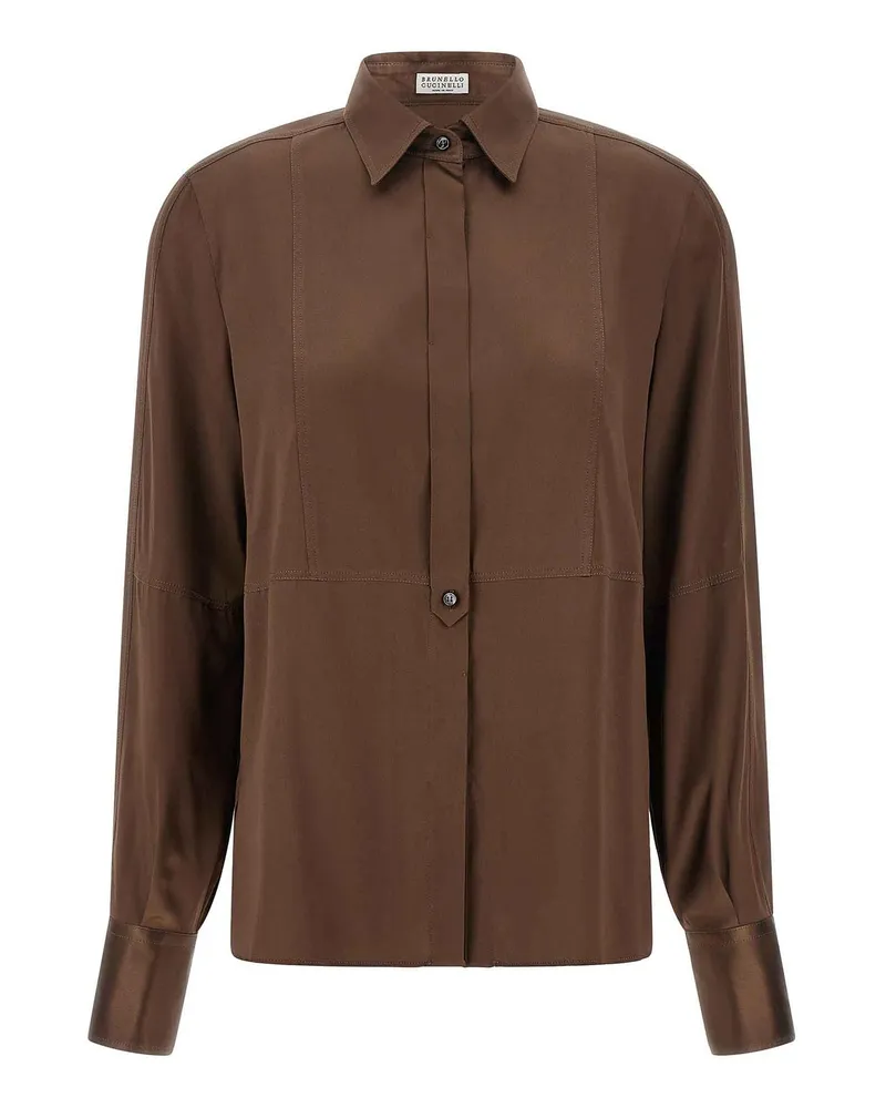 Brunello Cucinelli Hemd - Braun Braun