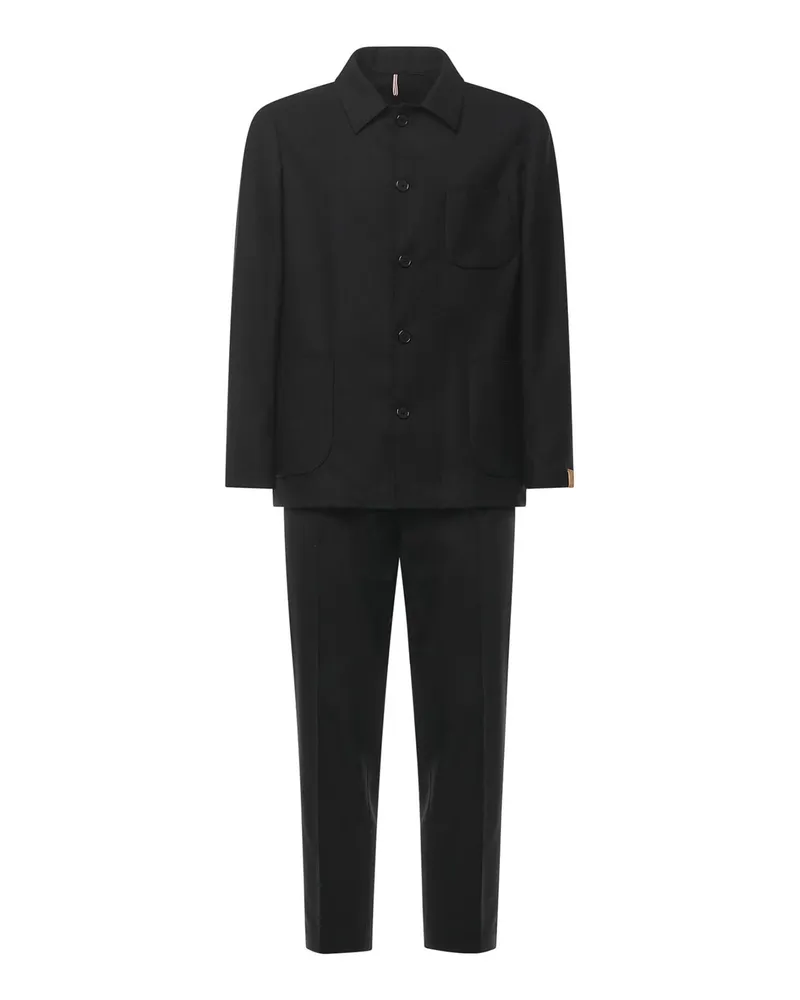 Biagio Santaniello Eleganter Anzug - Schwarz Schwarz