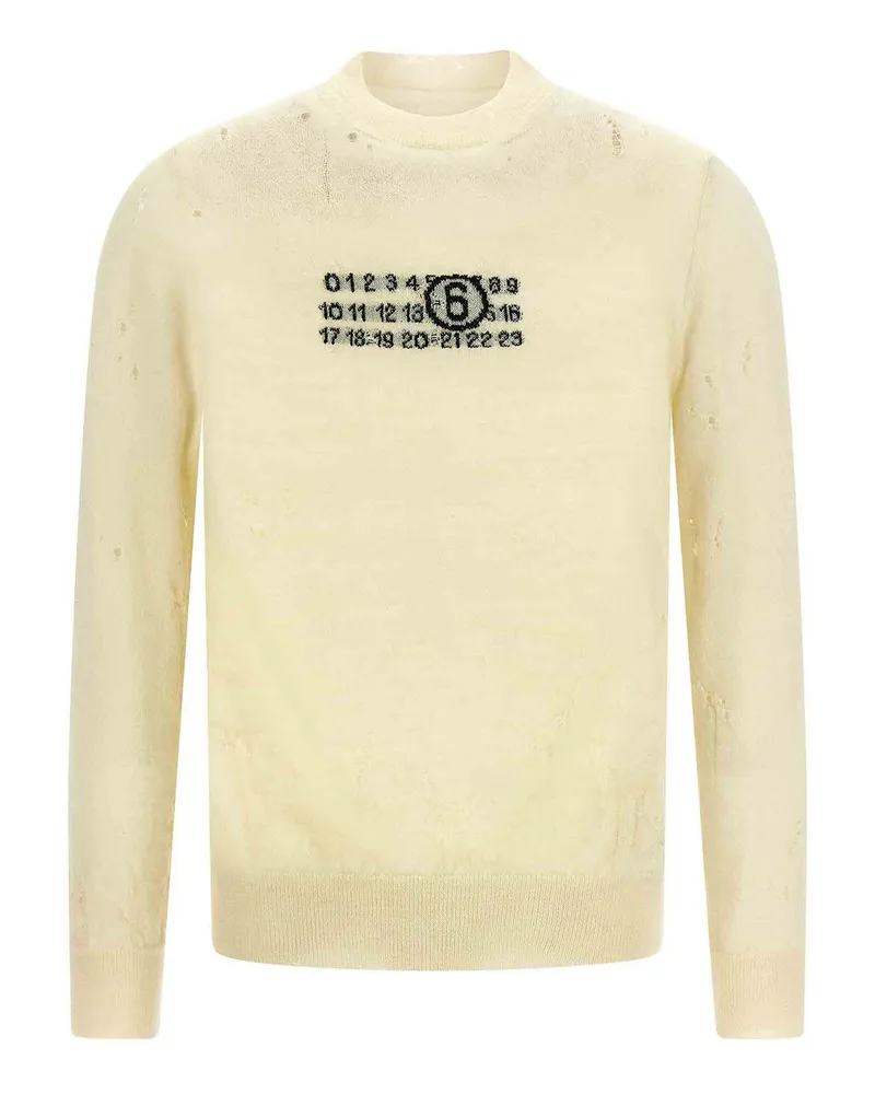 Maison Margiela Rundhalspullover - Beige Beige