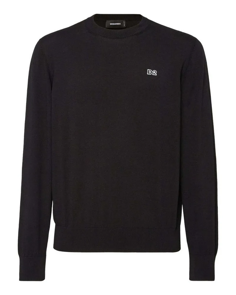 Dsquared2 Rundhalspullover - Schwarz Schwarz