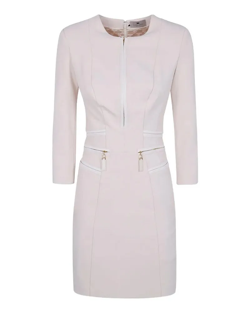 Elisabetta Franchi Knielanges Kleid - Weiß Weiß