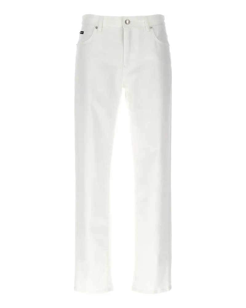 Dolce & Gabbana Straight Leg Jeans - Weiß Weiß