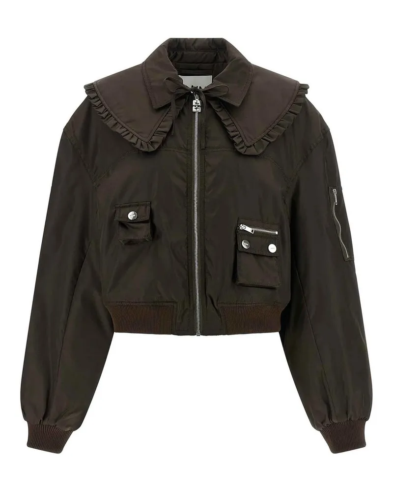 Ganni Bomberjacke - Braun Braun