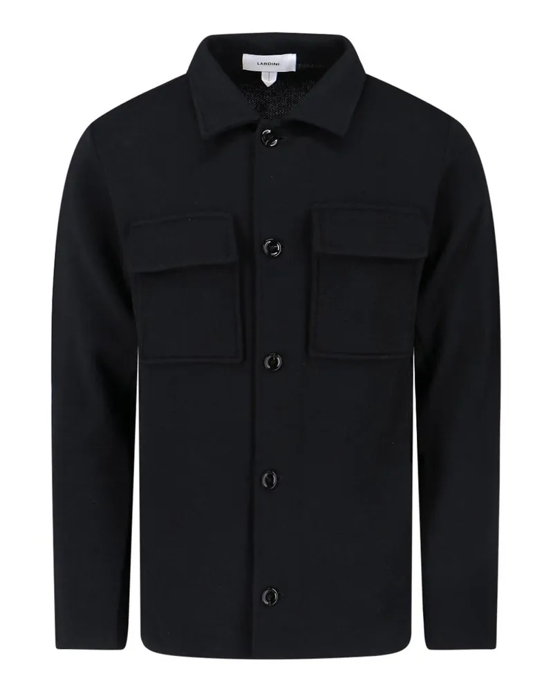 LARDINI Knielanger Mantel - Schwarz Schwarz