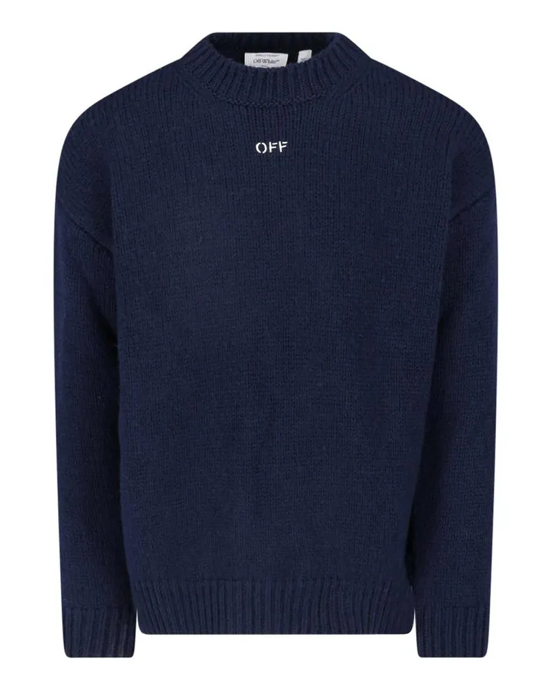 OFF-WHITE Rundhalspullover - Blau Blau