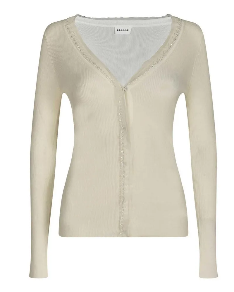 P.A.R.O.S.H. P. A.R. O.S. H. Cardigan - Creme Creme