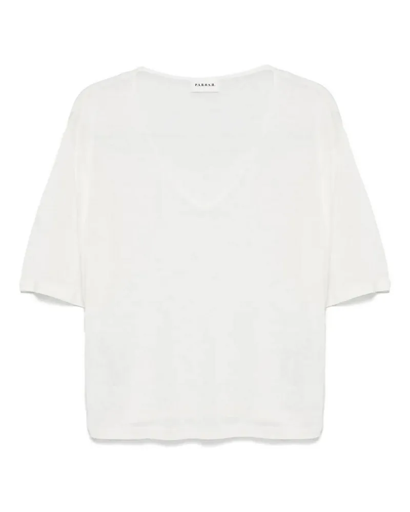 P.A.R.O.S.H. P. A.R. O.S. H. V-Pullover - Weiß Weiß