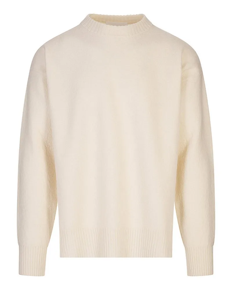 Jil Sander Rundhalspullover - Weiß Weiß