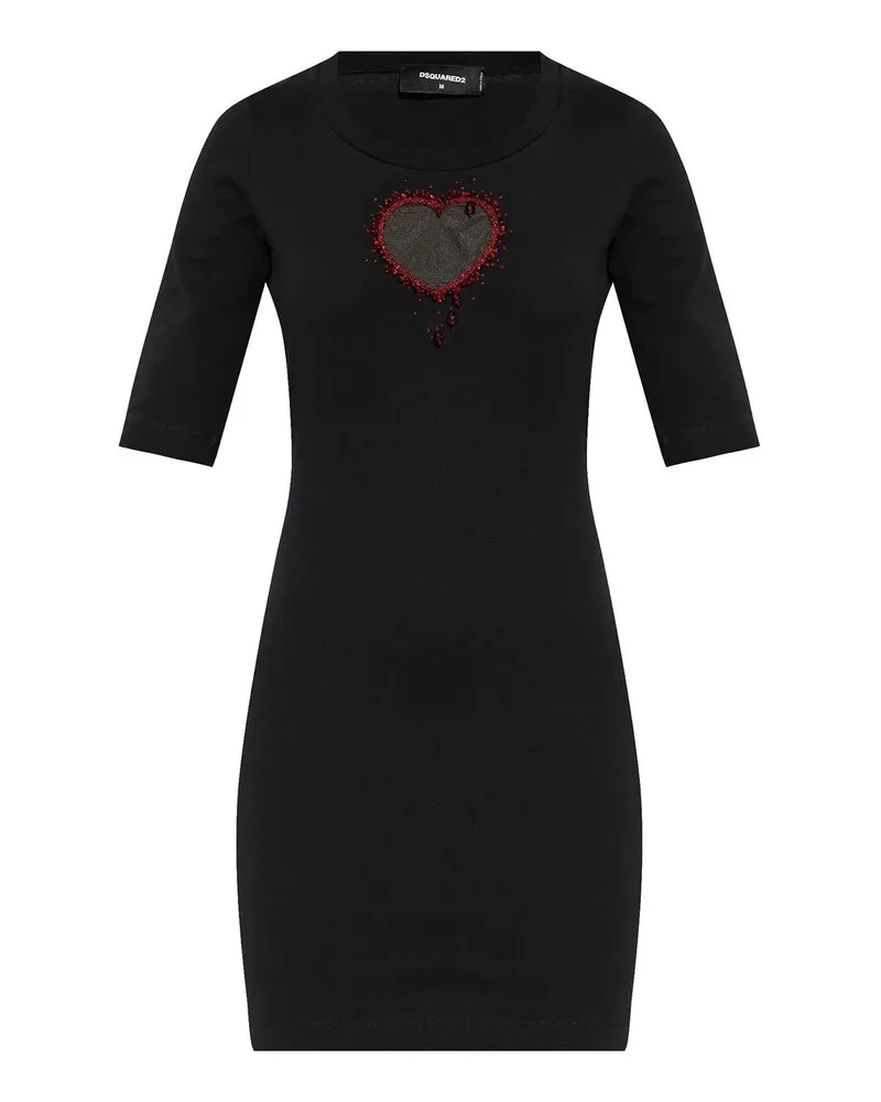 Dsquared2 Knielanges Kleid - Schwarz Schwarz
