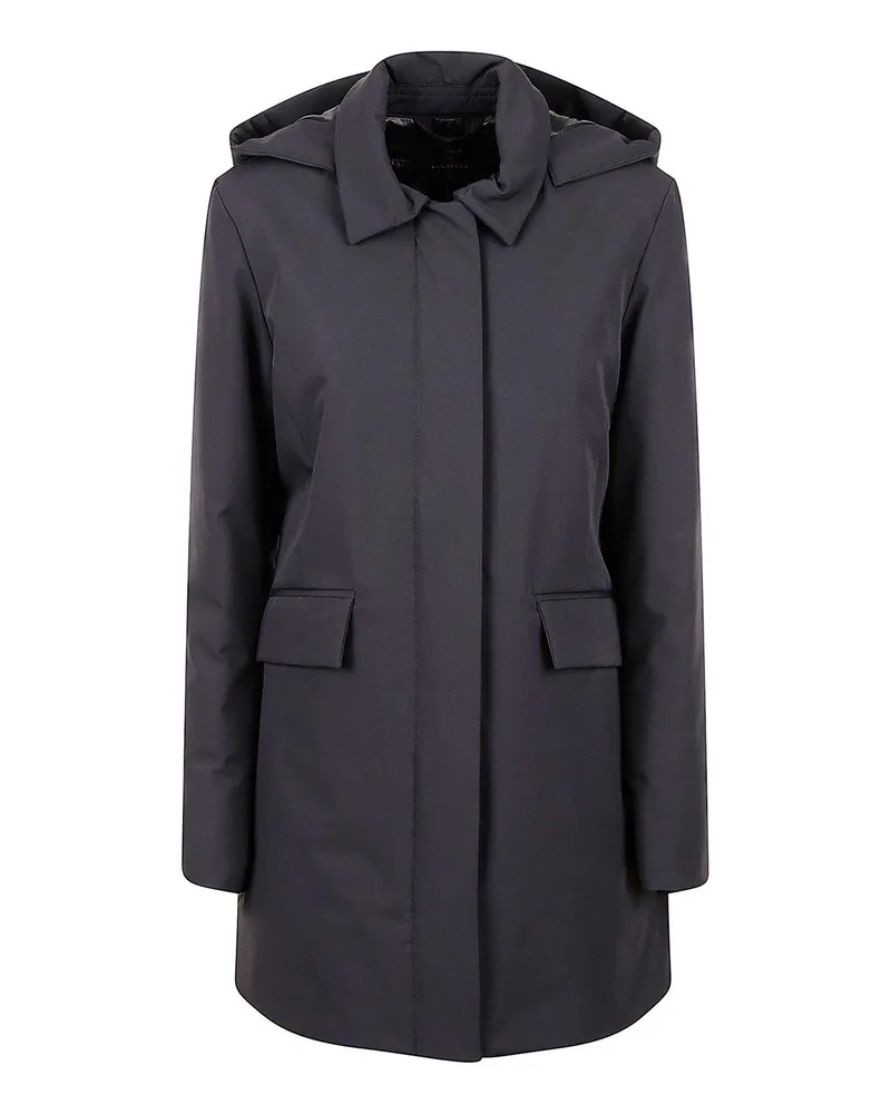 Peuterey Knielanger Mantel - Schwarz Schwarz