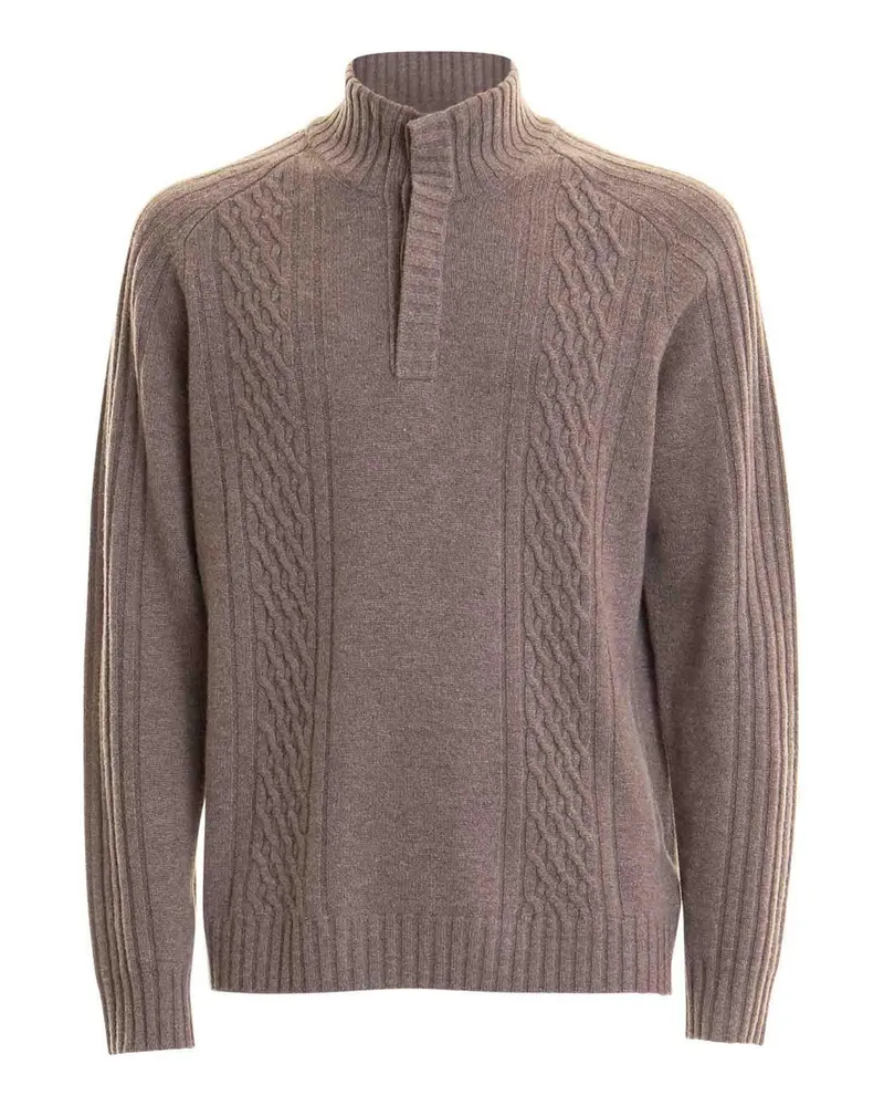Corneliani Rundhalspullover - Braun Braun