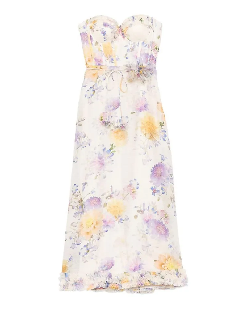 Zimmermann Knielanges Kleid - Bunt Bunt