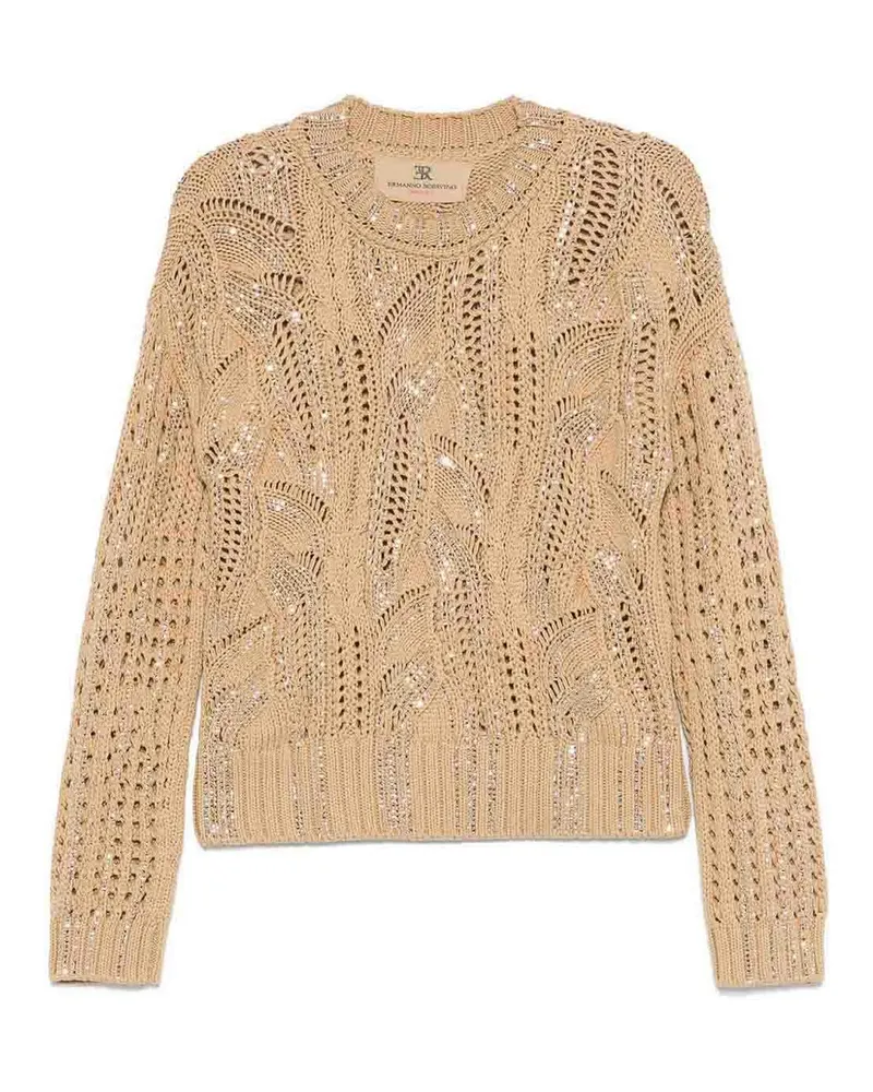 Ermanno Scervino Rundhalspullover - Hellgrau Hellgrau